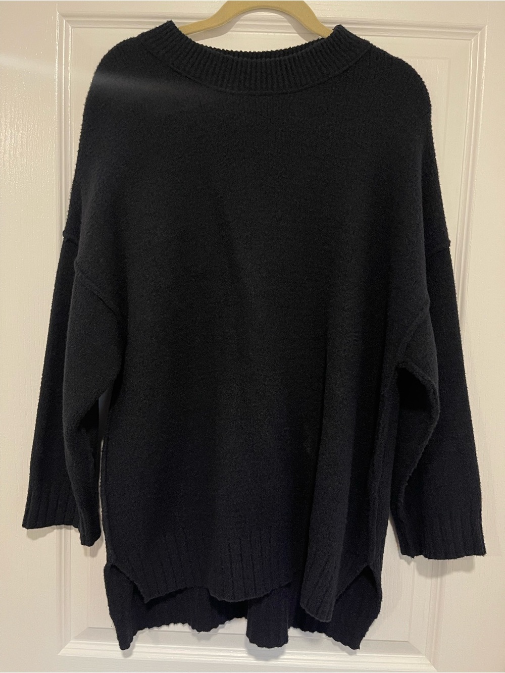 Free People Knit Oversized Crewneck Sweater